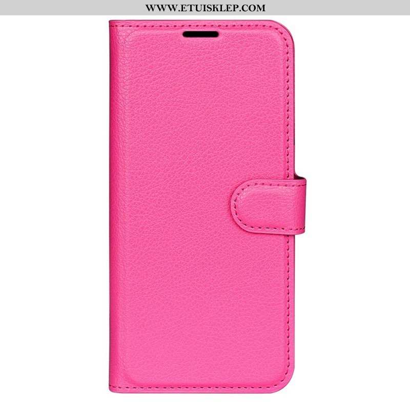 Etui Folio do Oppo Find X5 Lite Klasyczna Sztuczna Skóra Liczi